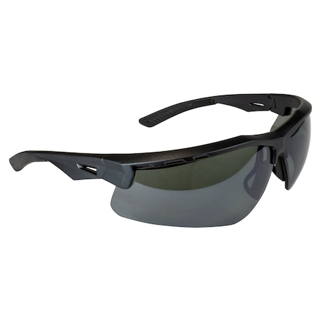 Thraxus Safety Eyewear Black Metal Frame, Smoke Polarized Lens